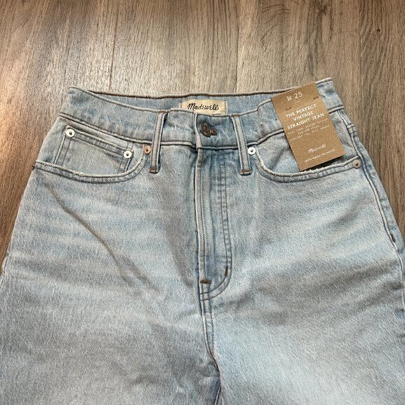 Madewell The Perfect Vintage Straight 90's Jean in Westanna Wash Size 25 NWT - Picture 6 of 8